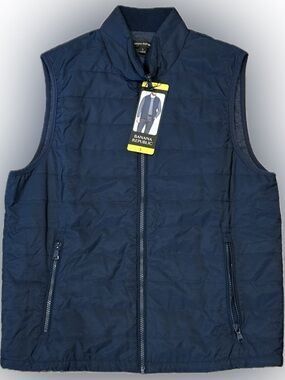 Banana Republic Men's Navy Full Zip Quilted Vest Size: Small NWT